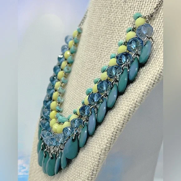 Beaded Chain Maille Boho Tassel Necklace - Picture 3 of 5